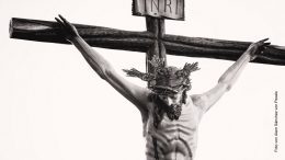 schwarzweiß Foto Jesus am Kreuz