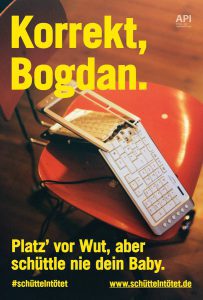 Plakat #schüttelntötet Motiv Bogdan