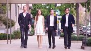 Vier Pianisten in New York auf der Straße