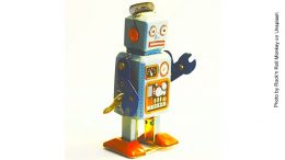 Vintage Roboter aus Blech aus den 1950er Jahren