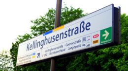Stationsschild in Hamburg - U-Bahn Kellinghusenstraße